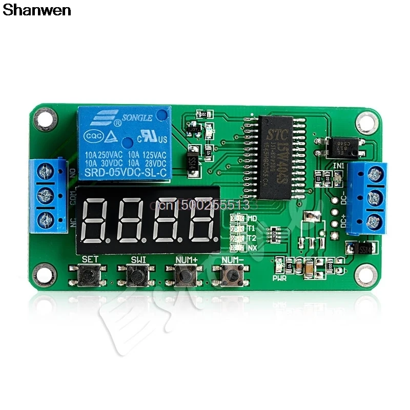 

DC 5V Multifunction Self-lock Relay PLC Cycle Timer Module Delay Time Switch
