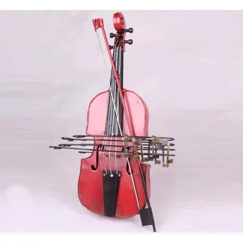 

Miniature Music Instrument Iron Handicrafts Violin Dollhouse Decorative Ornaments Metal Crafts DIY Home Decoration Birthday Gift
