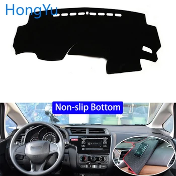 

For Honda fit Jazz 2014 - 2018 Car Styling Non-Slip Bottom Covers Dashmat Dash Mat Sun Shade Dashboard Cover Capter