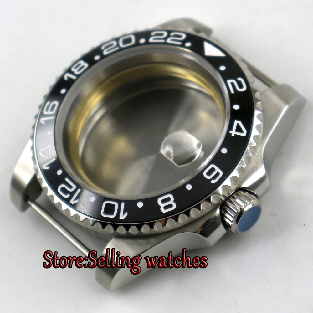 43mm sapphire glass Black Ceramic Bezel stainless steel Watch Case fit ETA 2824 2836 8215 MOVEMENT 43mm sapphire glass Black Ceramic Bezel stainless steel Watch Case fit ETA 2824 2836 8215 MOVEMENT