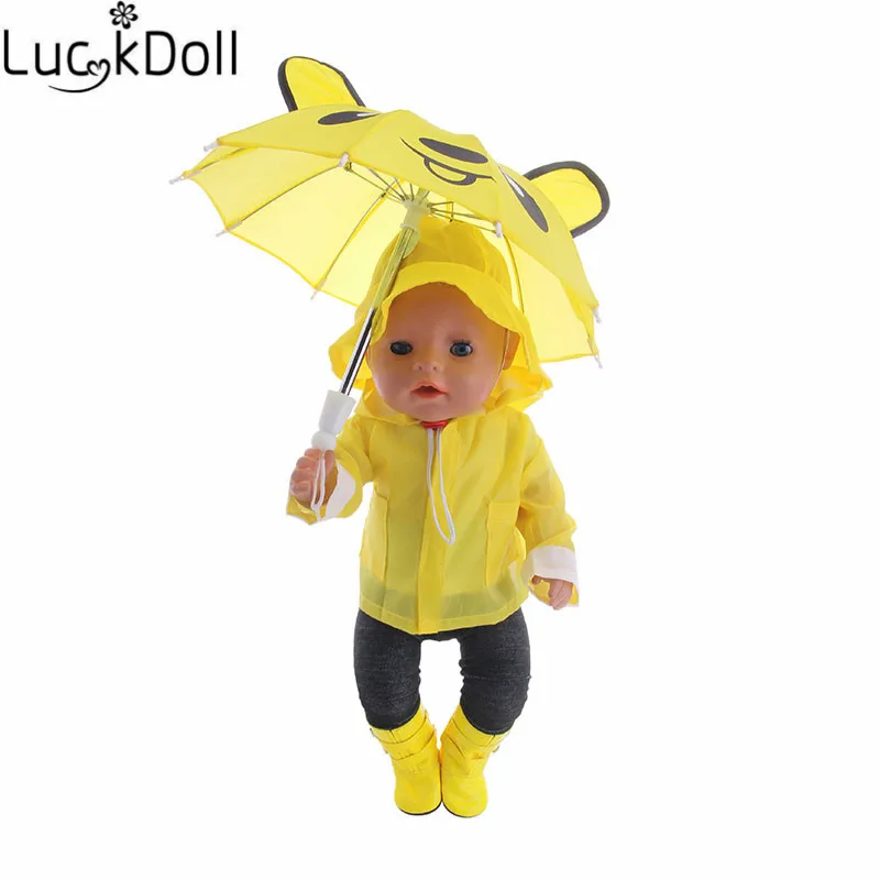 Мини 6 шт. плащ Штаны зонт подходит 18 дюймов Американский 43 см для ухода за ребенком для мам кукла, аксессуары к платью, лучший рождественский подарок для детей
