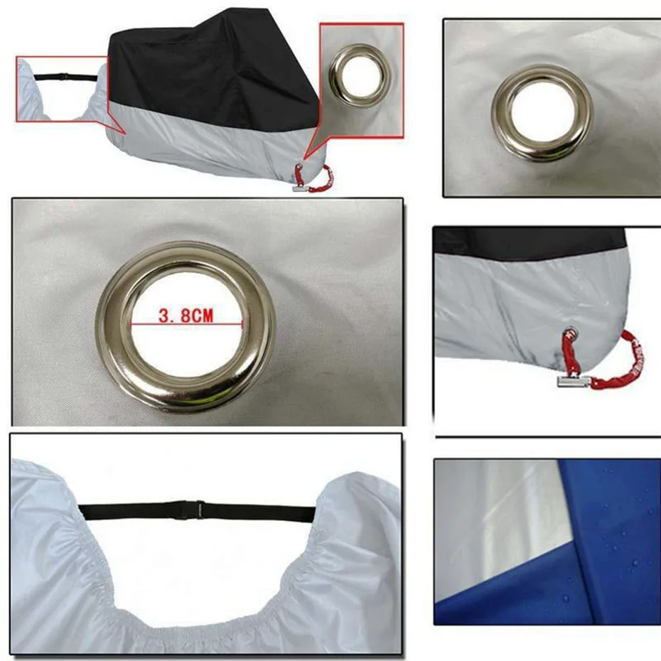 VORCOOL Motorcycle Cover Bike All Season Waterproof Dustproof UV Block Protective ATV Scooter Dustproof Waterproof Sun Ice Snow (10)