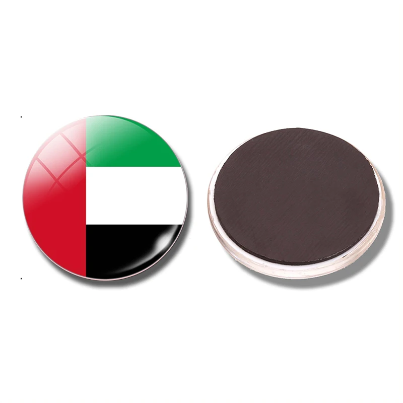 Объединенные Арабские Эмираты флаг 30 мм магнит на холодильник ОАЭ Флаг Стекло купол магнитный холодильник Наклейки Примечание держатель украшения дома