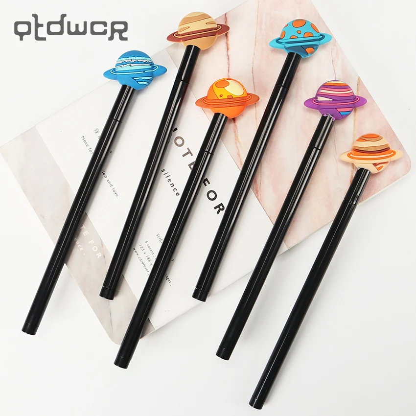 

1PC Kawaii Cartoon 0.5mm Writing Pen Universe Planet Gel Pen Korean Stationery School Office Supply