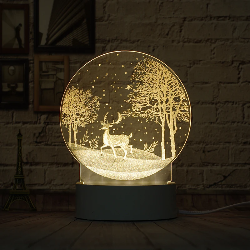 3D лампа в виде звезды три цвета 3d светильник светильники Luminaria De Mesa Veilleuse Enfant