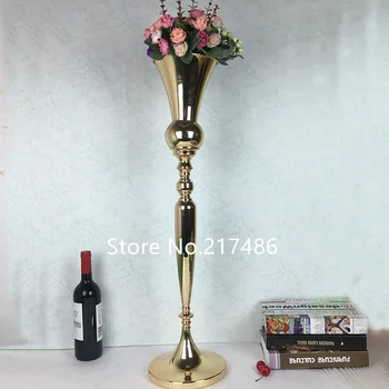 

new style Wedding tall table centerpieces gold metal candle holder stands