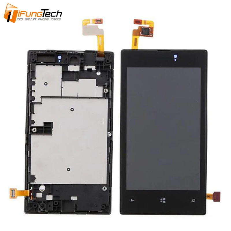 Для Nokia Lumia 520 RM-914 ЖК-дисплей кодирующий преобразователь сенсорного экрана в сборе рамка запасные части