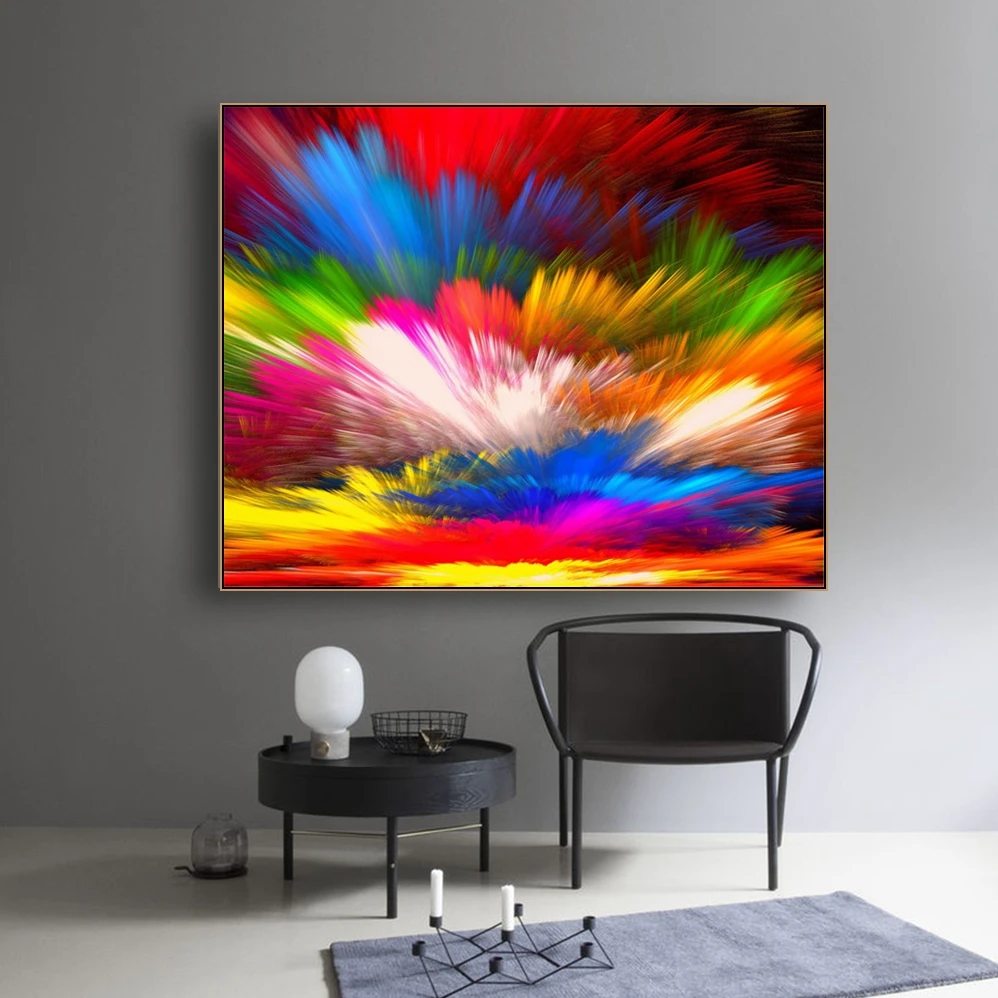 

Laeacco Canvas Calligraphy Painting Watercolor Abstract Posters and Prints Graffiti Wall Artwork Pictures for Living Room Decor