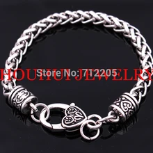 Лидер продаж,, античный браслет с серебряным покрытием, цепочка с большой застежкой, ювелирные изделия DIY