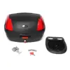 52L Secure Latch Black Motorcycle Trunk With Lock Scooter Top box Durable Rear Storage Luggage Topbox Case 55x42x32cm New ► Photo 2/6
