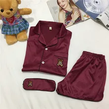 Новые стильные женские тонкие хлопковые пижамы Летние Элегантные пижамы для влюбленных Женская атласная Шелковая пижама повседневная домашняя одежда