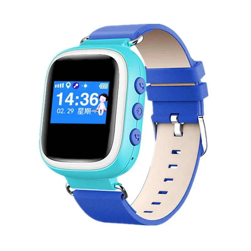 Q60 малыш Android Smart часы GPS SOS Расположение Finder устройства трекер детские безопасные анти-потерянный часы наручные подарок для детей - Цвет: Синий