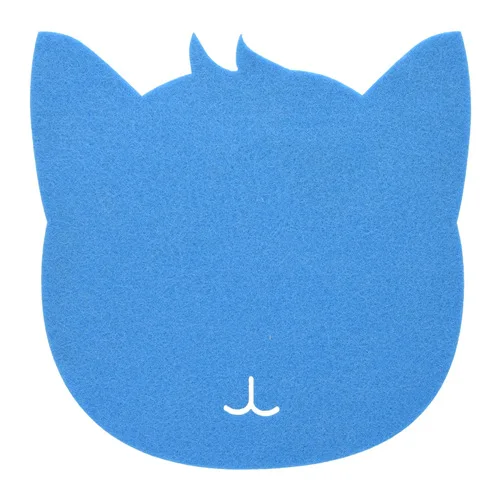 1 шт. в форме кошки антистатические войлоки Настольный коврик для мыши офисный пыленепроницаемый Настольный коврик войлочный коврик с хорошей изоляцией - Цвет: Blue