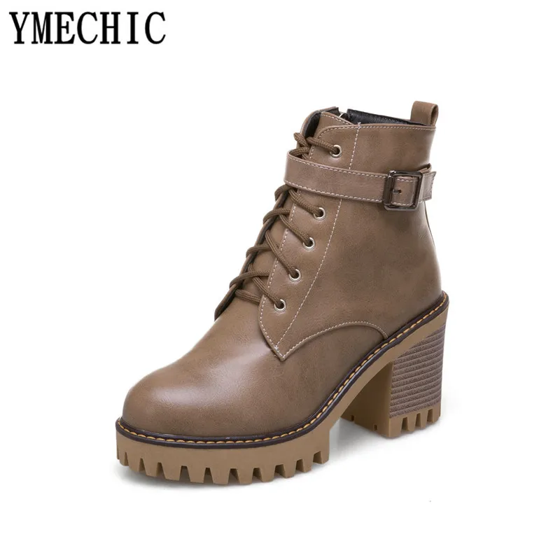 YMECHIC/Винтажная обувь в стиле уличного панк на шнурках Женская готическом большие