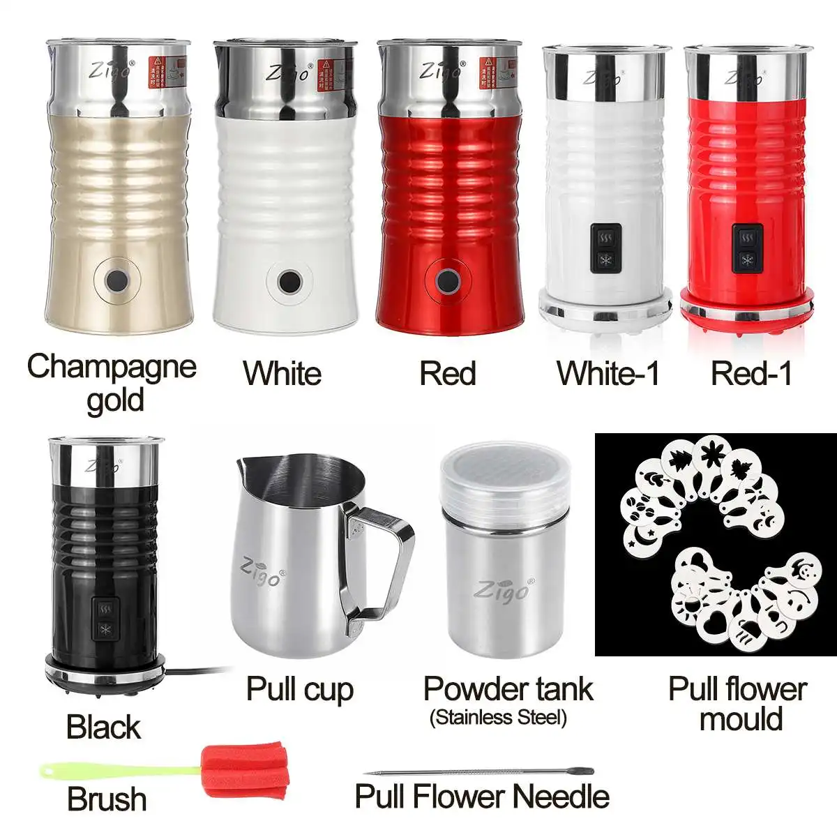 

Electric Milk Frother Foamer Frothing Milk Foam Jug Mug Latte Cappuccino Espresso Coffee Foam Maker Machine DIY Flower Tool