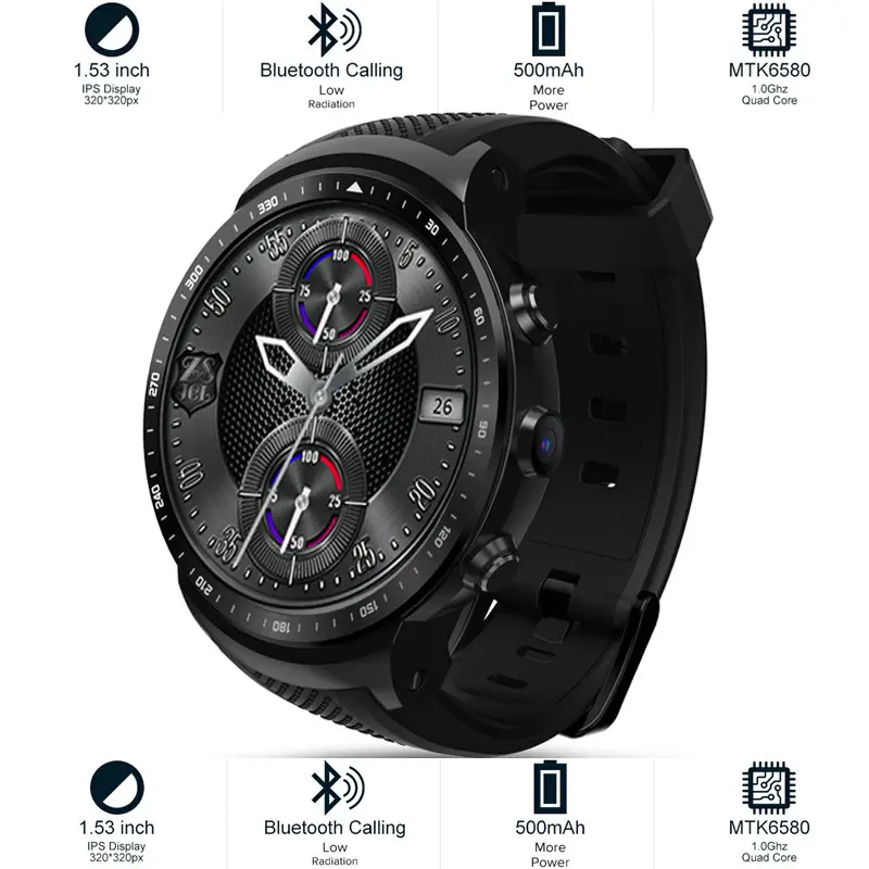 Смарт часы Zeblaze Thor PRO MTK6580 1 0 ГГц + 16 ГБ 53 дюйма Android 5 1|Смарт-часы| |