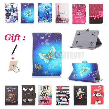 

Universal 8 inch Cartoon Pu Leather Stand Case For Teclast M89/P80 Pro 3G/P80h 8" Tablet Cover + 2 Gifts