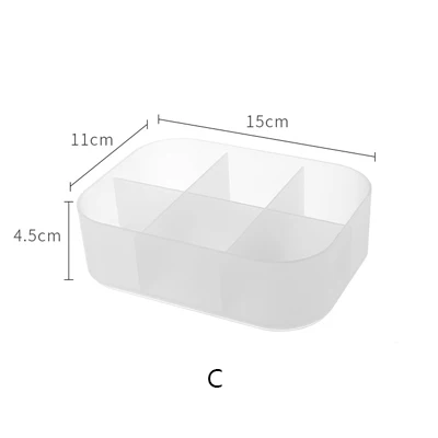SUNEE пластиковый органайзер для макияжа, коробка для хранения косметики, органайзер для ящика, ювелирный контейнер, органайзер для лака для ногтей - Цвет: C