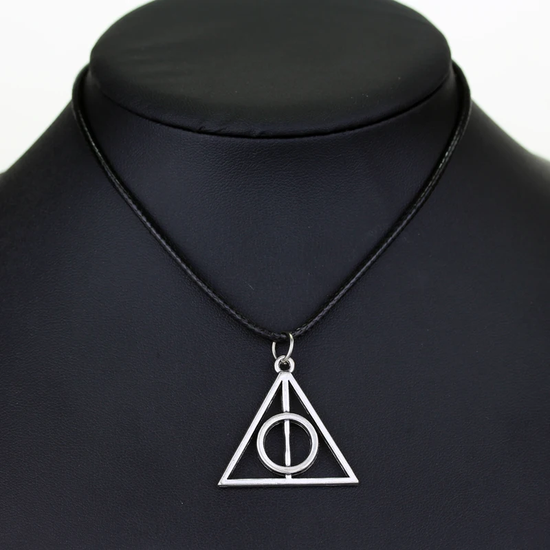 Фильм простой Deathly Hallows Collier крест State мужчины t ожерелье кулон для мужчин женщин треугольные аксессуары фильм подарок