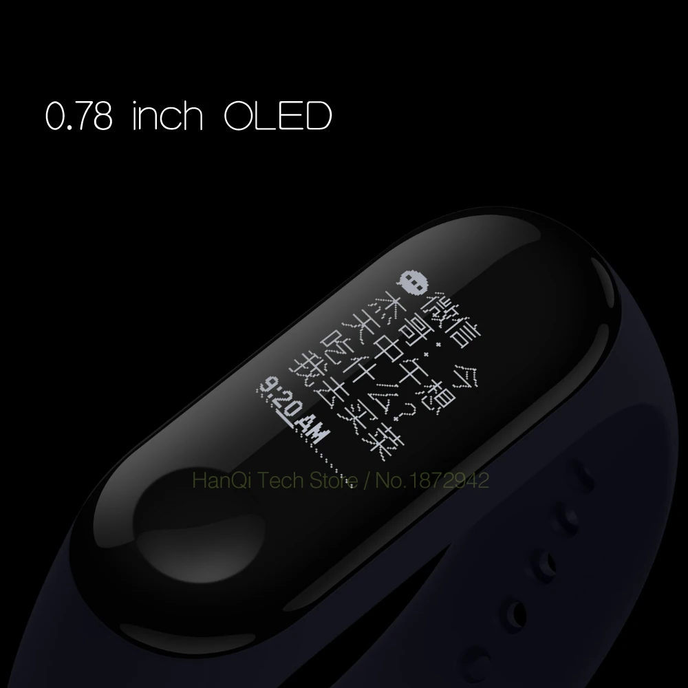 Умный фитнес браслет Xiaomi Mi Band 3 оригинальный MiBand большой сенсорный экран OLED
