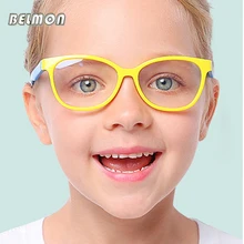 Belmon детские очки для учеников, оправа для очков, Детский Светильник против синих лучей, компьютерные оптические очки для маленьких мальчиков и девочек F007