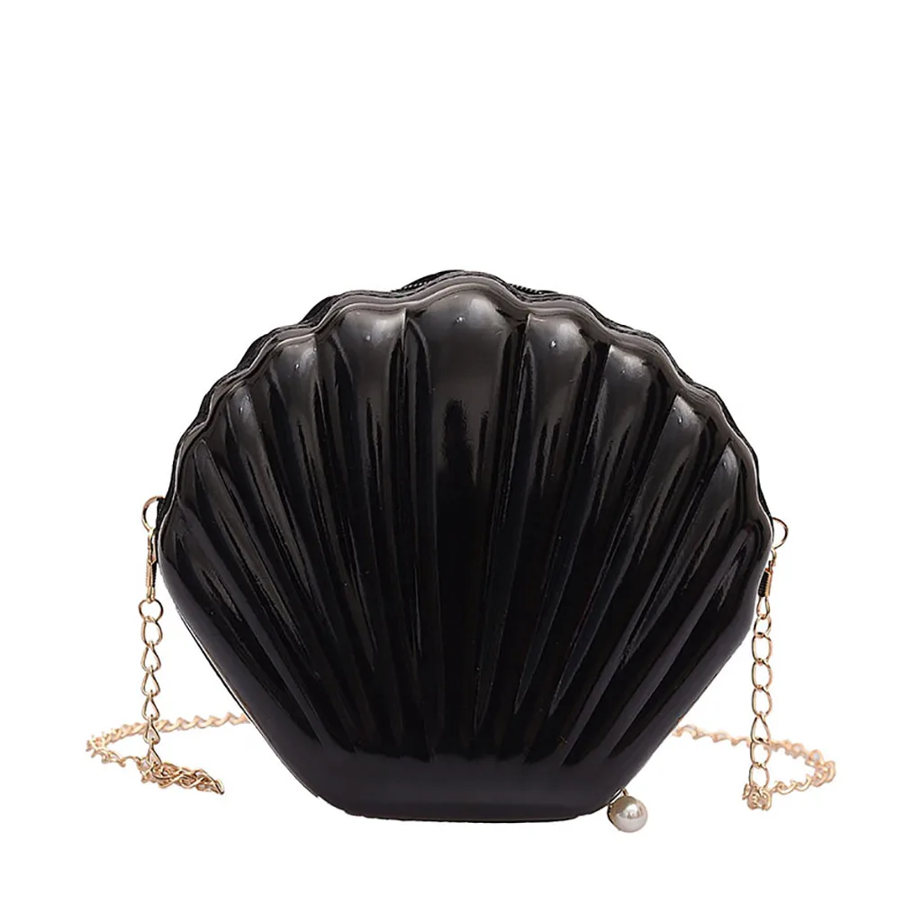 Женская сумка через плечо, Милая блестящая оболочка, сумка через плечо, женская сумочка на цепочке, маленькая Дамская Вечерняя сумка, сумочка для телефона, для денег# YY - Цвет: Black