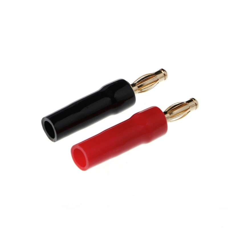 

1 Pair 4mm Banana Plug Gold Plated Speaker Adapter Audio Wire Connector
