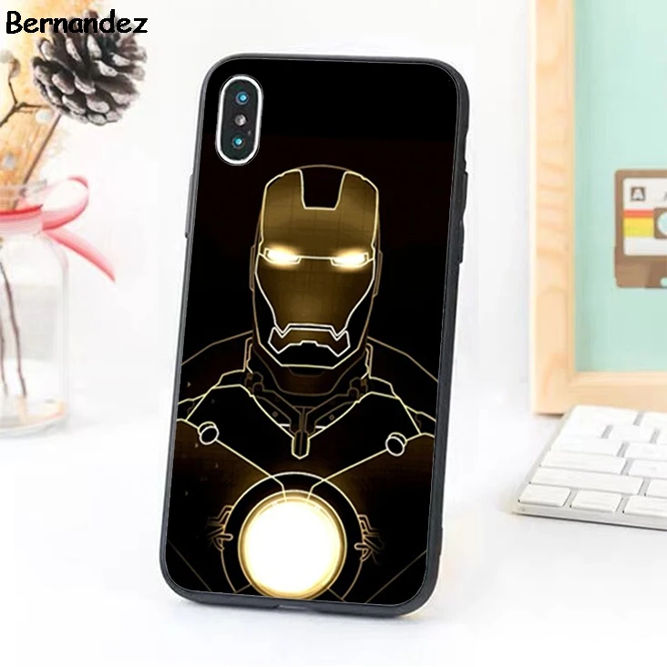 Bernandez IRON MAN The Avengers Marvel phone Case For iPhone 6 6S 7 8 X XR XS max 5 5S Samsung Galaxy S5 S6 S7 edge S8 S9 Plus |
