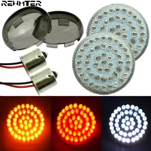2Pcs Motorcycle 1156 LED Turn Signal Rear Lights Lamp/Lens Cover For Harley Sportster XL 1200 883 Dyna FXDF Fat Bob Softail 5 twin dual daymaker led headlight for harley dyna fat bob fxdf model daymaker led lamp 5 fat bob projector led headlights