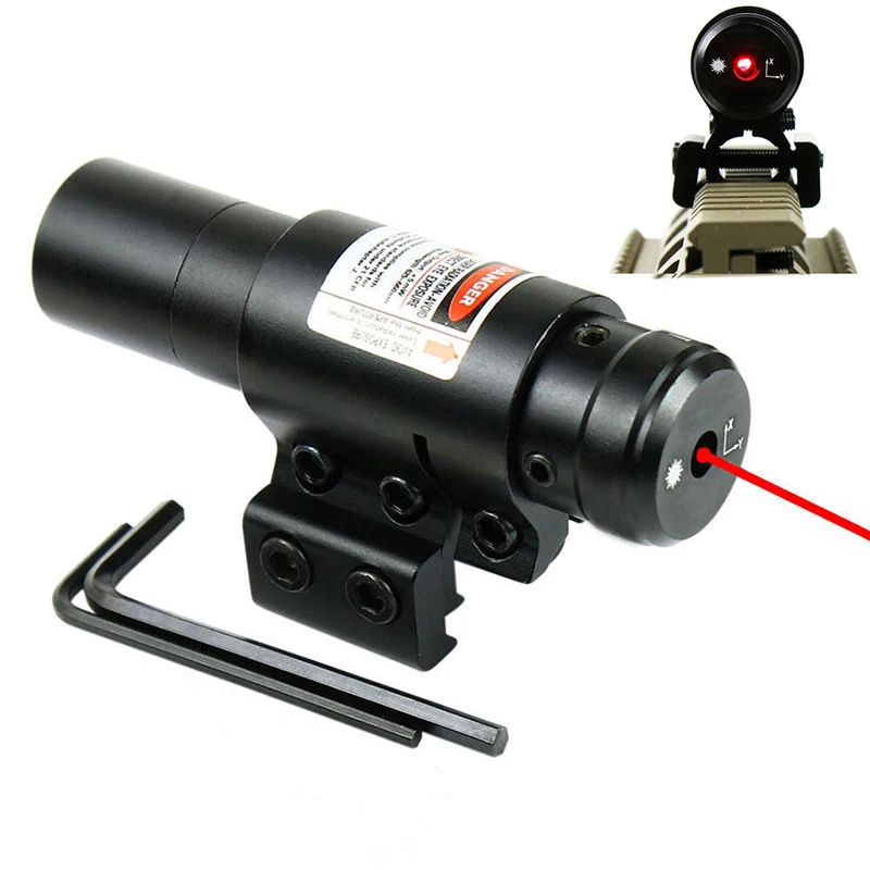 Mira láser roja con 20mm/11mm montaje en riel caza Airsoftsport Gun Slot Láser Sight Hunting Tactical Optics Tools QZ0130