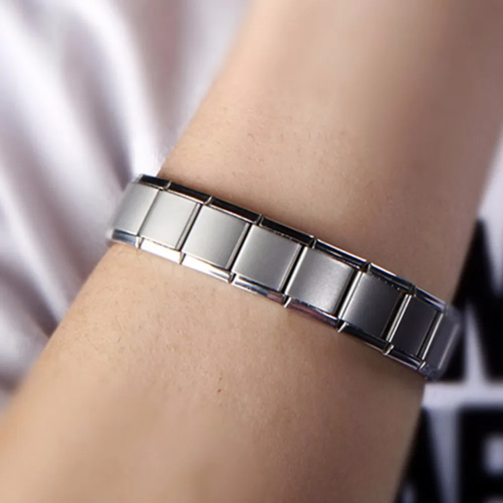 

2019 Stainless steel Bracelet for Men of Metal Men's Magnet Bracelets Health Germanium Stretch Bracelet Jewelry for Dad Father