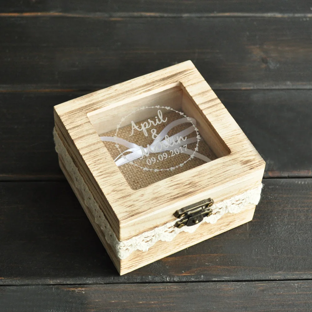 Коробка для несущего кольца, Индивидуальная коробка для обручальных колец, Заказной Держатель обручальных колец, коробка для помолвки, шкатулка для украшений