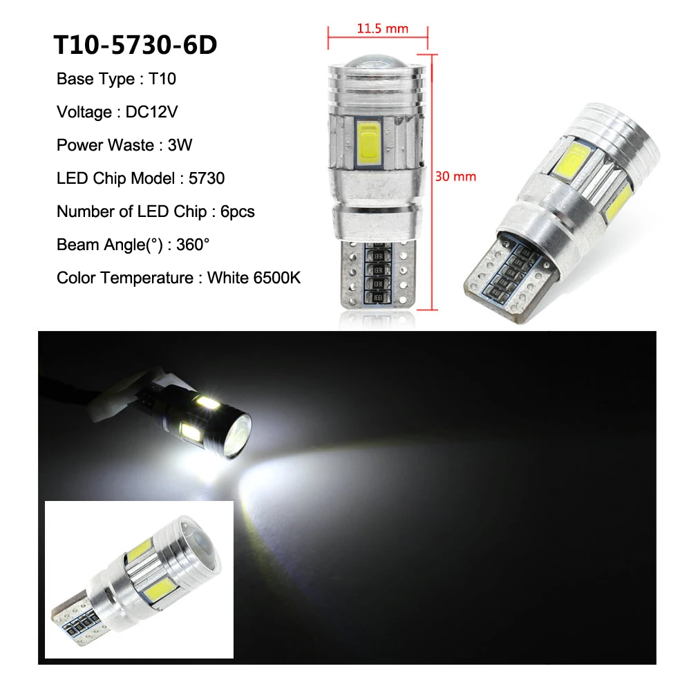 Светодиодный лампы Подсветка салона 5050/5730/5630 COB Чип DC12V светодиодный Клин Парковка светильник для чтения настольная лампа шарик высокое качество 2 шт./лот