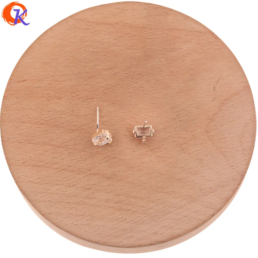

Cordial Design 50Pcs 8*9MM Jewelry Accessories/Crystal Earring Stud/Silver Needle/Hand Made/DIY Earrings Making/Earring Findings