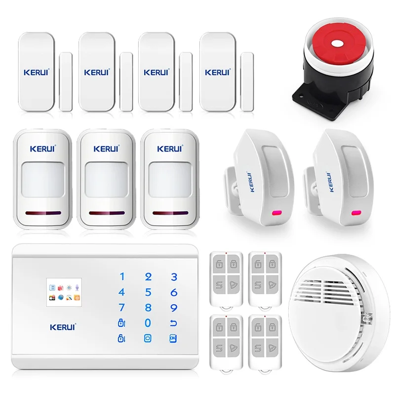 KERUI 8218G GSM Alarm System for Home Sensor PSTN Alarm Smoke Detector