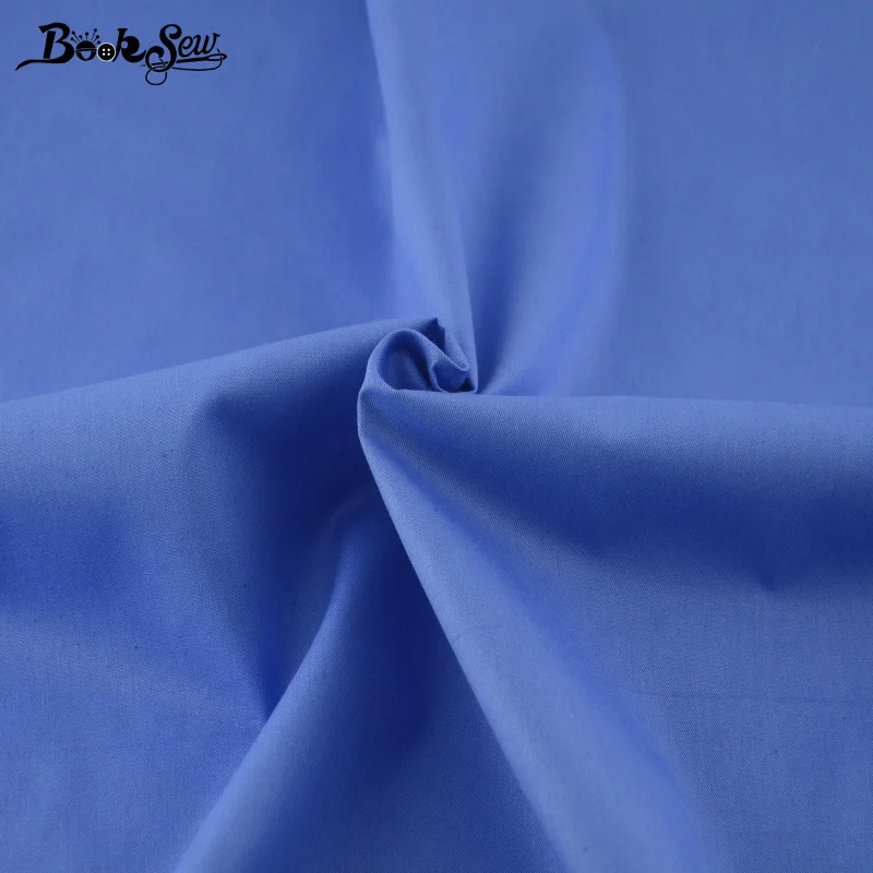 

Booksew Patchwork Sewing 100% Cotton Fabric For Dolls Classic Solid Blue Color Twill Cloth DIY Tela Tecido Tissus Au Metre 160