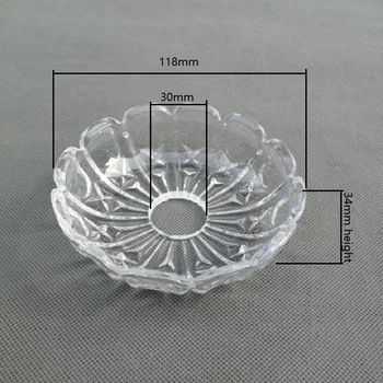 

2pcs/lot 118x34mm European style crystal lamp elbow support arm flower glass bowl chandelier tray lighting accessories