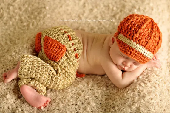 

Free shipping Crochet Newsboy Hat & Pants, Handmade baby set Newborn Photography Prop
