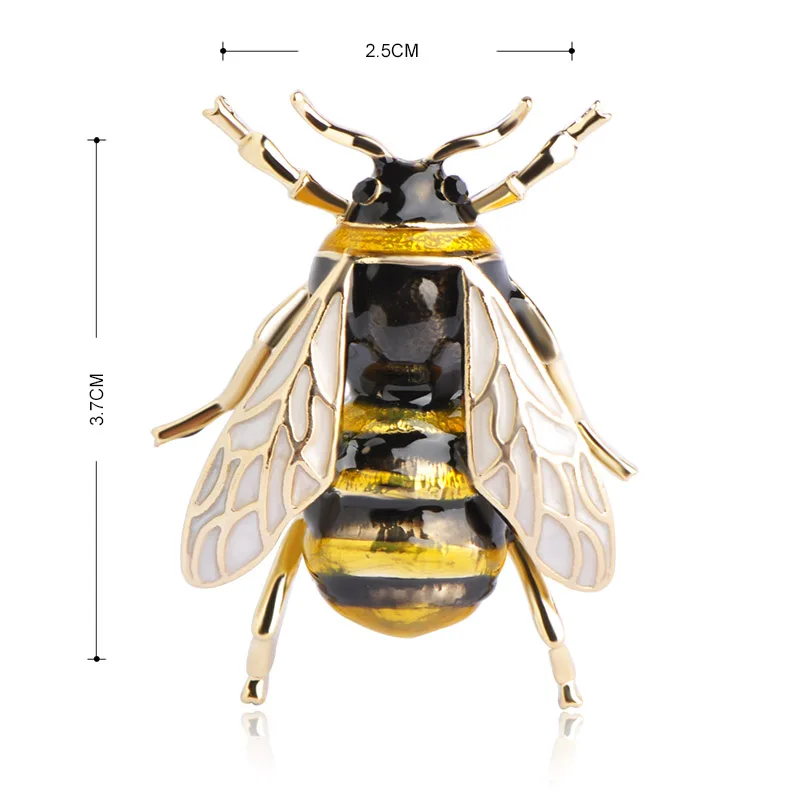 Madrry Милая брошь в форме пчелы в форме насекомого, эмалированные Броши черного и желтого цвета для детей и женщин, булавка на лацкане, зажимы для галстука, ювелирные изделия для пальто