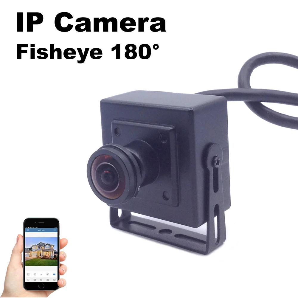 Fisheye IP Camera Mini 1.7mm Lens 180 degree Large Vision 1080P/ 960P