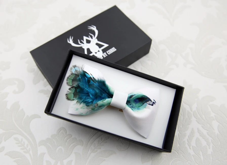 New Free Shipping 2016 casual Men's male Fashion Handmade original design Blue Green Peacock Feather tie married noreturn |
