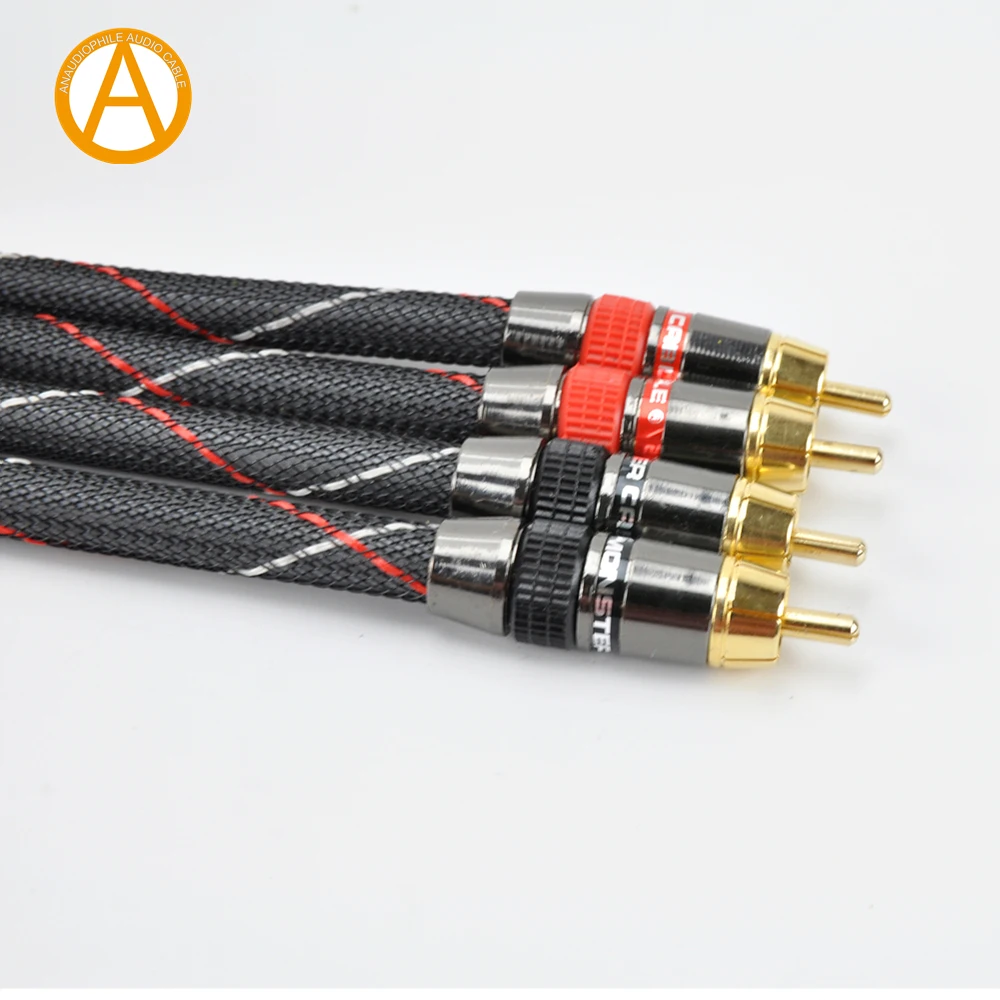 Кабель RCA HIFI 4N OFC аудио кабель для соединения штекер Штекер HiFi 0 5 м 75 1 м|Кабели VGA| |