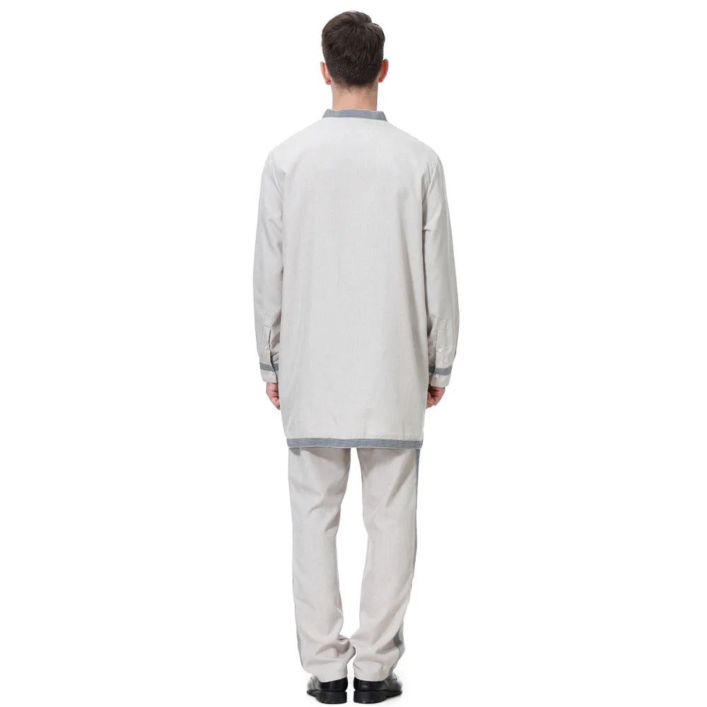 Мусульманская одежда для мужчин Abaya комплект формальное платье Jubba tobe мусулман