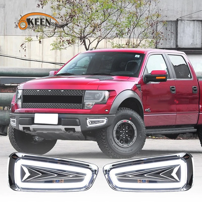 OKEEN 2шт Высокое качество светодиодный DRL для Ford Raptor F150 2010 2011 2012 2013 2014 дневные