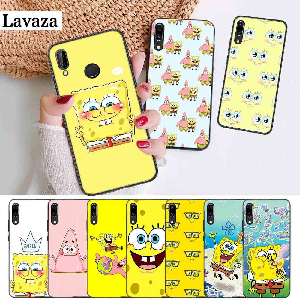 

Lavaza Square Pants Sponge Bob Silicone Case for Huawei P8 Lite 2015 2017 P9 2016 Mimi P10 P20 Pro P Smart 2019 P30 Lite Pro