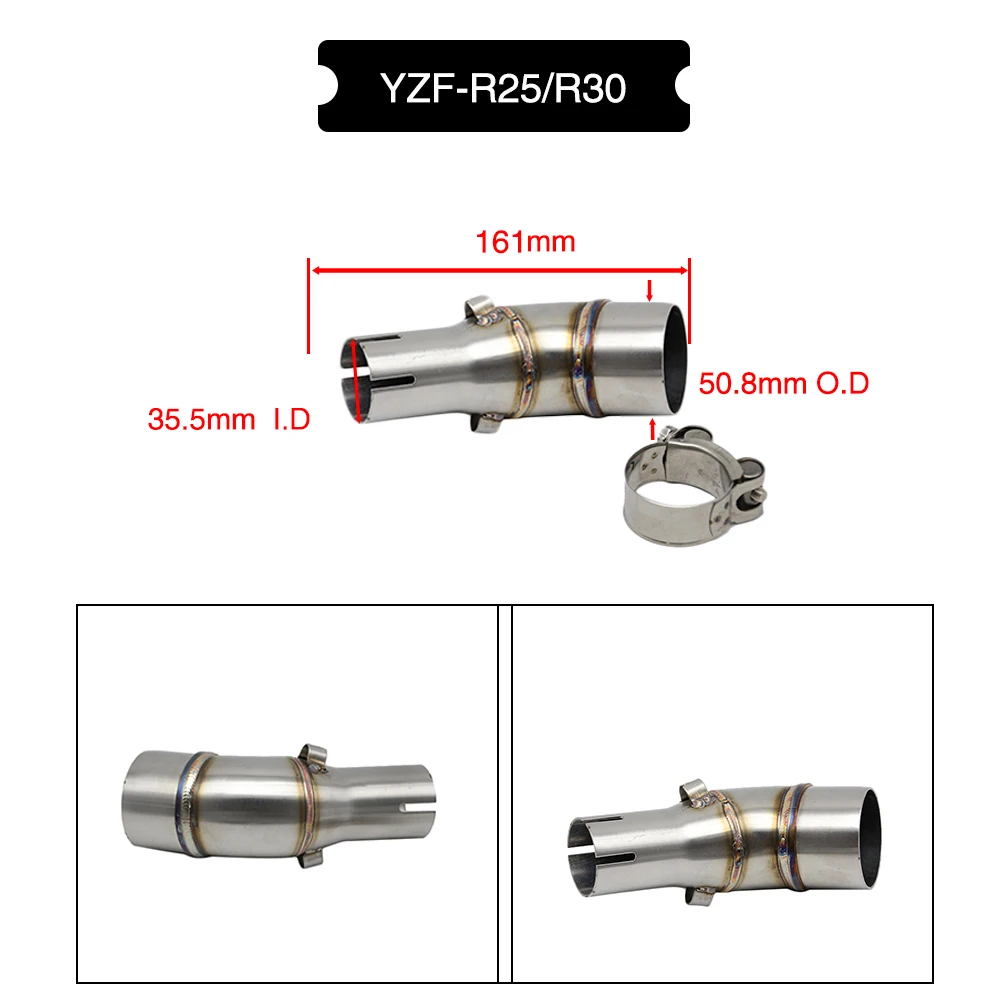 Sclmotos-мотоцикл выхлопной трубы из нержавеющей стали глушитель Зажим адаптер для Kawasaki NINJIA250SL Z250SL Z250 NINJA250 300 ER6N