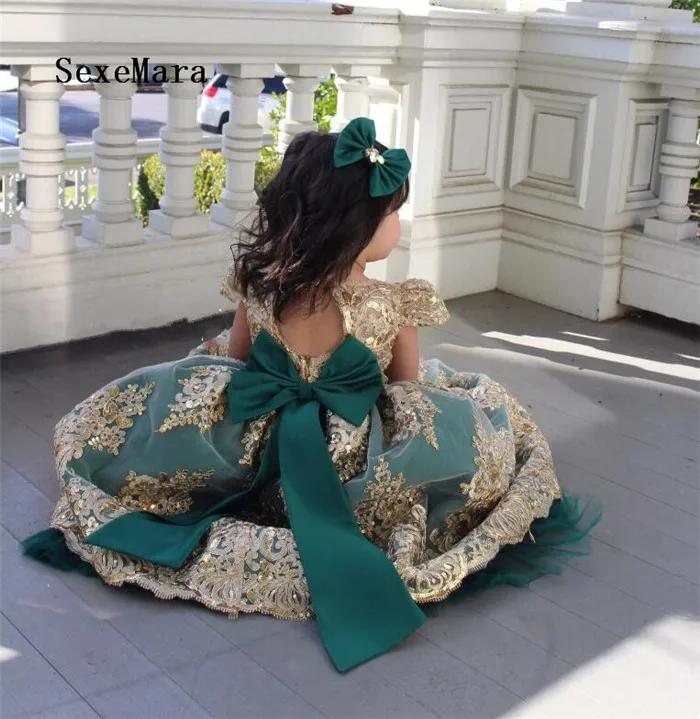 emerald green dress for baby girl