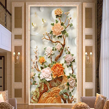 

Needlework,DIY cross stitch set full embroidery kit,red rose peony flower tree pattern cross-stitch handwork wedding gift