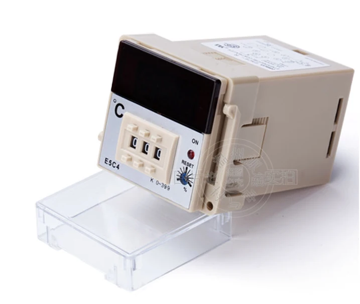 FreeShipping E5C4 Digital PID Temperature Controller AC 220V Temperature Range 0-399 Degree with base Oven adjust