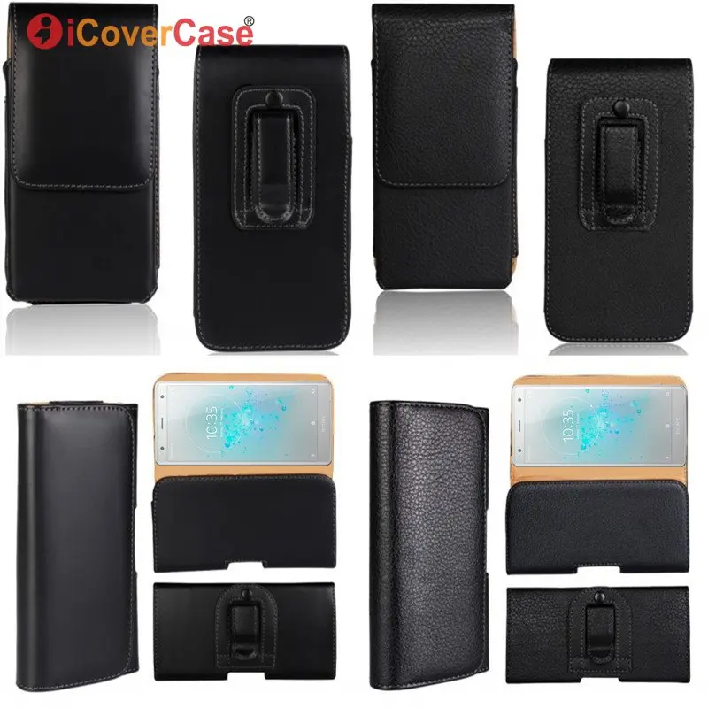 

Belt Clip Case For Sony Xperia XA XA1 Plus XZ XA2 XZ1 XZ2 Compact XZS L1 L2 E5 Universal Waist Bag Holster Leather Pouch Cover